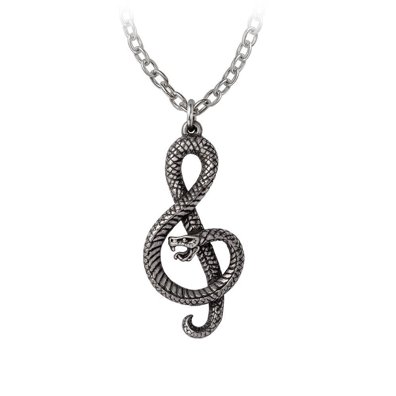 Playing the Devil's Tune Musical Snake Pendant by Alchemy Gothic