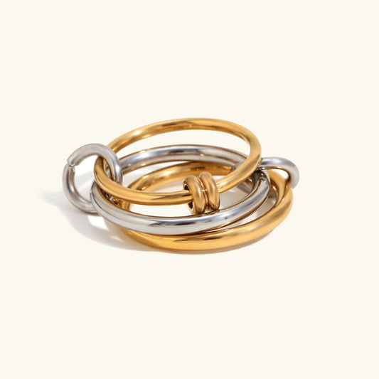 Jessica Two-tone Ring Stack