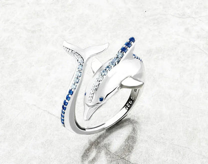 Sterling Silver Dolphin Ring
