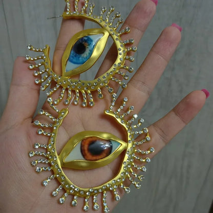 Asymmetrical Eye Hoop Earrings