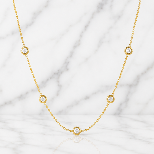 "paloma" 4mm Lab Diamond 925 Necklace