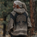 Men's Viking Nordic Life Of Tree Knot Gradient Bohemian Hoodie elevenforest