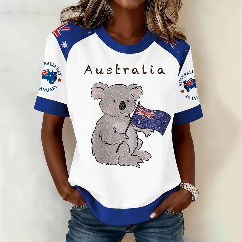 Comstylish Women's Happy Australia Day T-shirt