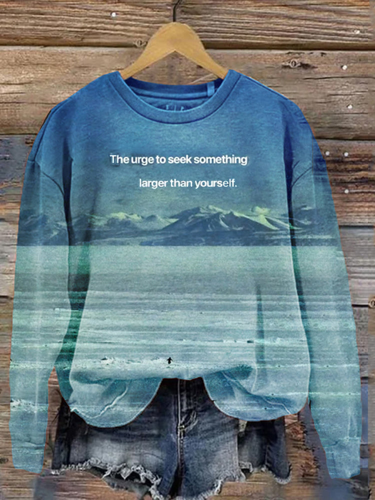 Comstylish Do Your Own Thing With A Solo Penguin Crew Neck Sweatshirt