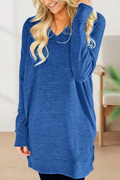 Color V Neck T-shirts