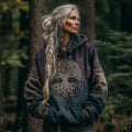 Women's Magic Tree Of Life Cozy Gradient Bohemian Hoodie elevenforest