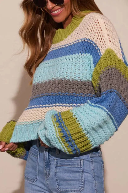 Harvest Feels Cropped Knit Sweater