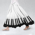 Comstylish Classy Piano Keys Inspired Flowy Wide Skirt