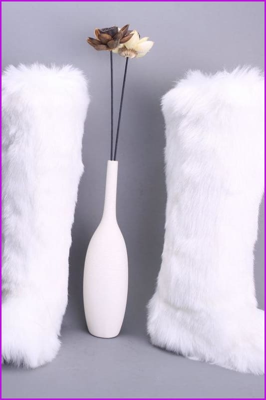 [pre-] 12 Colors Faux Fur Over Knee Boots F373