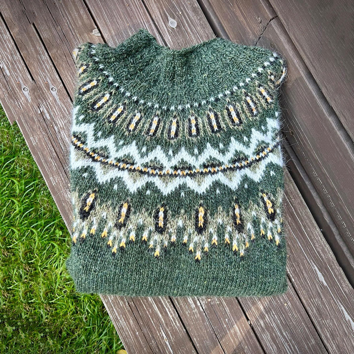 Iceland Geometric Print Turtleneck Knitted Sweater elevenforest