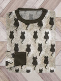 Black Cat Vintage Knit Cozy Sweater elevenforest