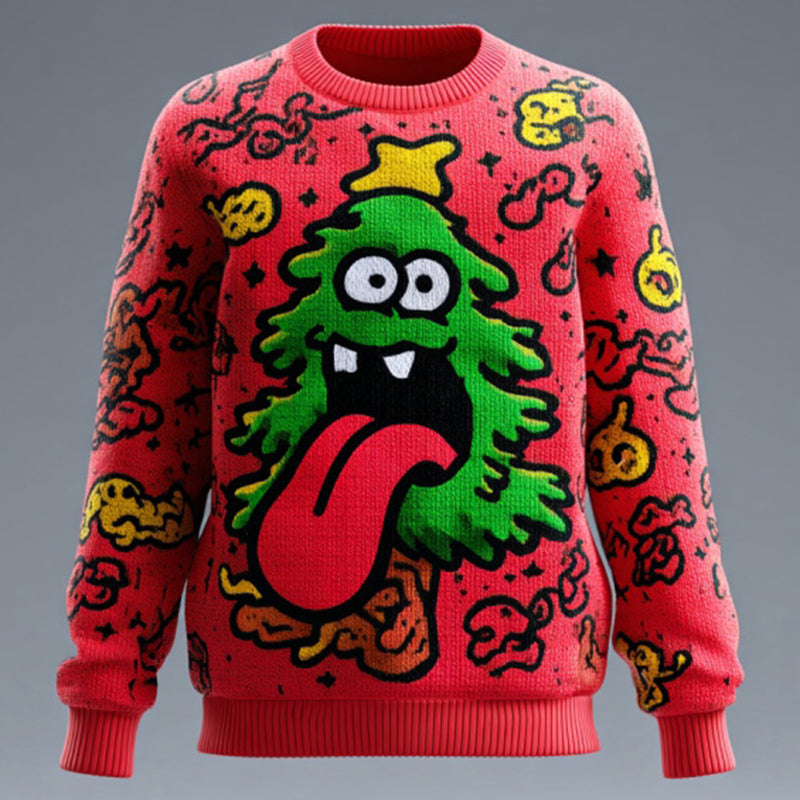 Comstylish Men's Fun Christmas Tree Ugly Sweater