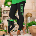 Comstylish Women's St. Patrick's Day Lucky Pattern Casual Leggings