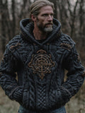 Men's Viking Compass Navy Blue Hooded Sweater elevenforest
