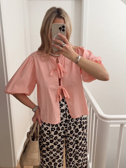 Tossy Lace-up Hollow Out Cropped Top for Bandage Patchwork Short Sleeve Summer Shirts Y2k Top Cardigan