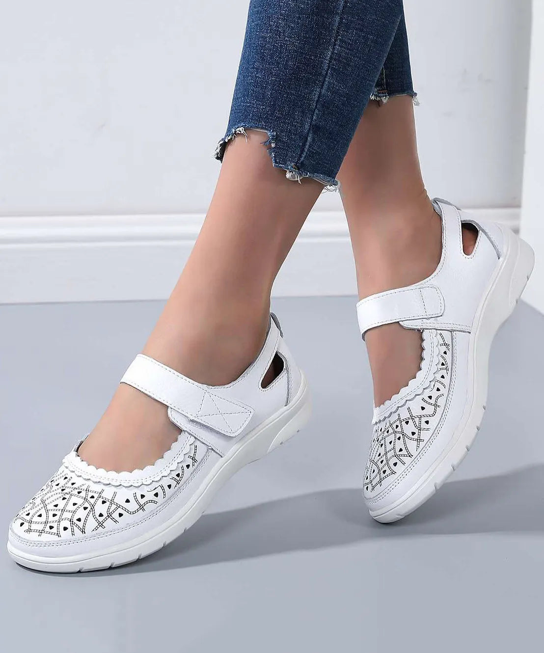 Summer New Comfortable Cowhide Leather Sandals Hollow Out Ap1031