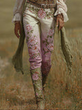 Women's Embroidered Casual Vintage Pants elevenforest