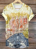 Comstylish Walk For Peace Printed T-shirt