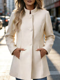 Comstylish Elegant Casual Turtleneck Wool Coat