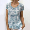 Vintage Sunflower Floral Art Linen Comfy T Shirt elevenforest