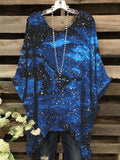 Women's Elegant Irregular Quicksand Pattern Round Neck Top