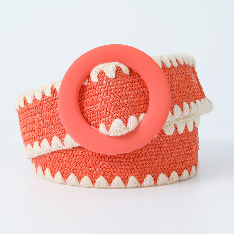 Sweet Color Block Contrast Belts