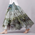 Vintage Boho Lace Flowy Wide Skirt elevenforest
