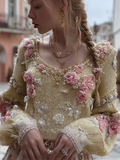 Bohemian Style Floral Embroidery Women's Round Neck Long Sleeve Knitted Sweater elevenforest