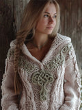 Vintage Viking Tree Of Life Celtic Cozy Hooded Sweater elevenforest