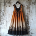 Vintage Tribal Celtic Knot Life Of Tree Patchwork Art Linen Tank Dress elevenforest