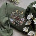 Comstylish Respect Wildlife Butterfly Embroidered Sweatshirt