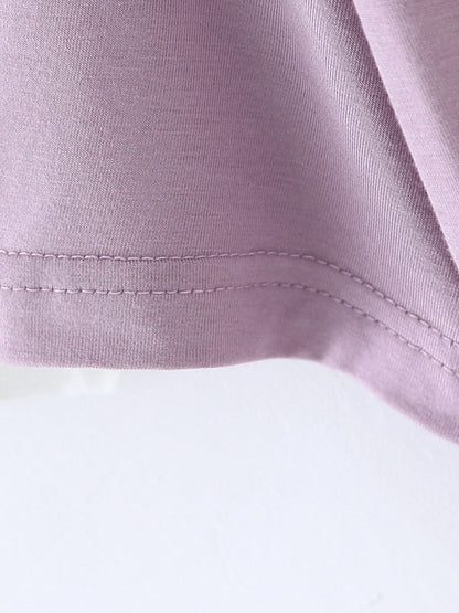 Short Sleeves Pleated Color Heaps Collar T-shirts Tops