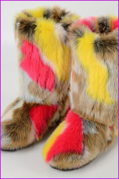 [pre-] Faux Fur Winter Boots F1128