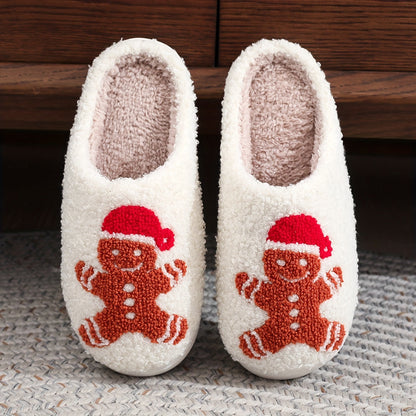 Christmas Tree Pattern Fuzzy Slippers Dr6521