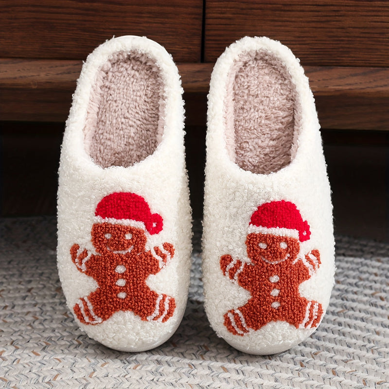 Christmas Tree Pattern Fuzzy Slippers Dr6521