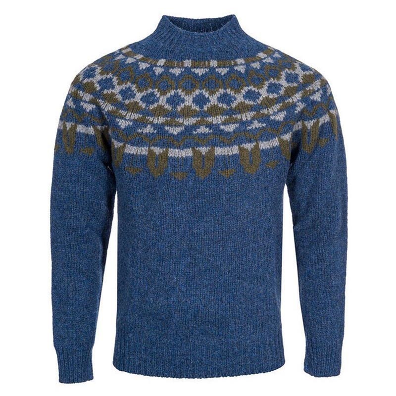 Vintage Icelandic Geometric Knitted Turtleneck Sweater elevenforest