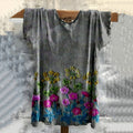 Vintage Embroidered Floral Cotton T-shirt elevenforest