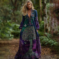 Vintage Life Of Tree Casual V Neck Maxi Dress elevenforest