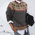 Retro Icelandic Pattern Knitted Cozy Sweater elevenforest
