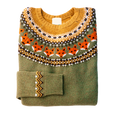 Retro Fall Autumn Highlands Fox Printed Women's Sweater artswardrobe
