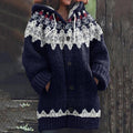 Vintage Beautiful Knit Jacquard Warmth Print Women's Sweater elevenforest