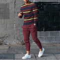 Stripe Contrast Print T-Shirt And Pants Co-Ord elevenforest