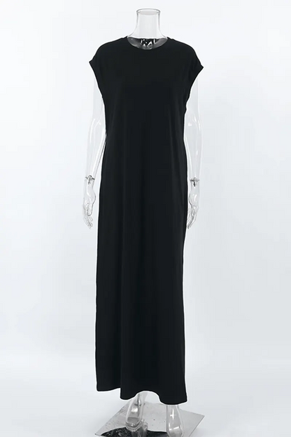 Street Pocket O Neck Vest Dresses