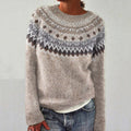 Vintage Geometric Icelandic Warm Comfy Sweater elevenforest