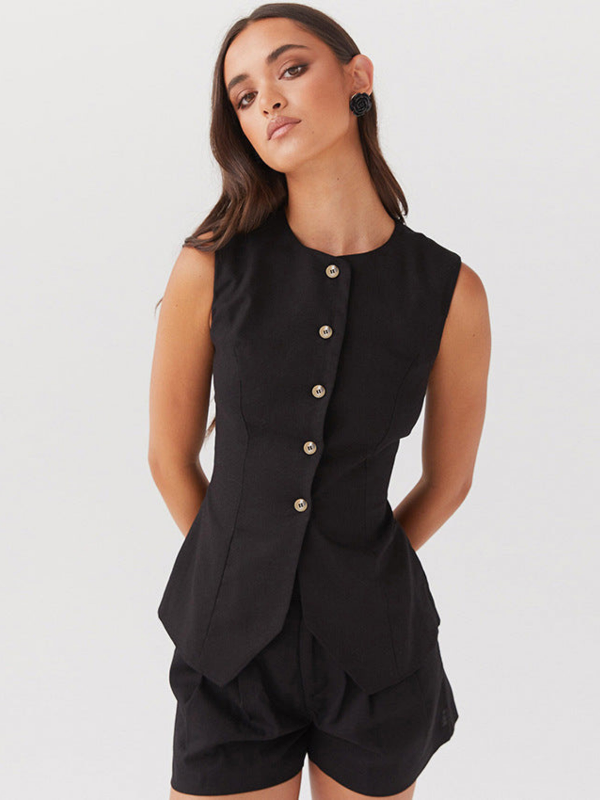 Linen Sleeveless Vest