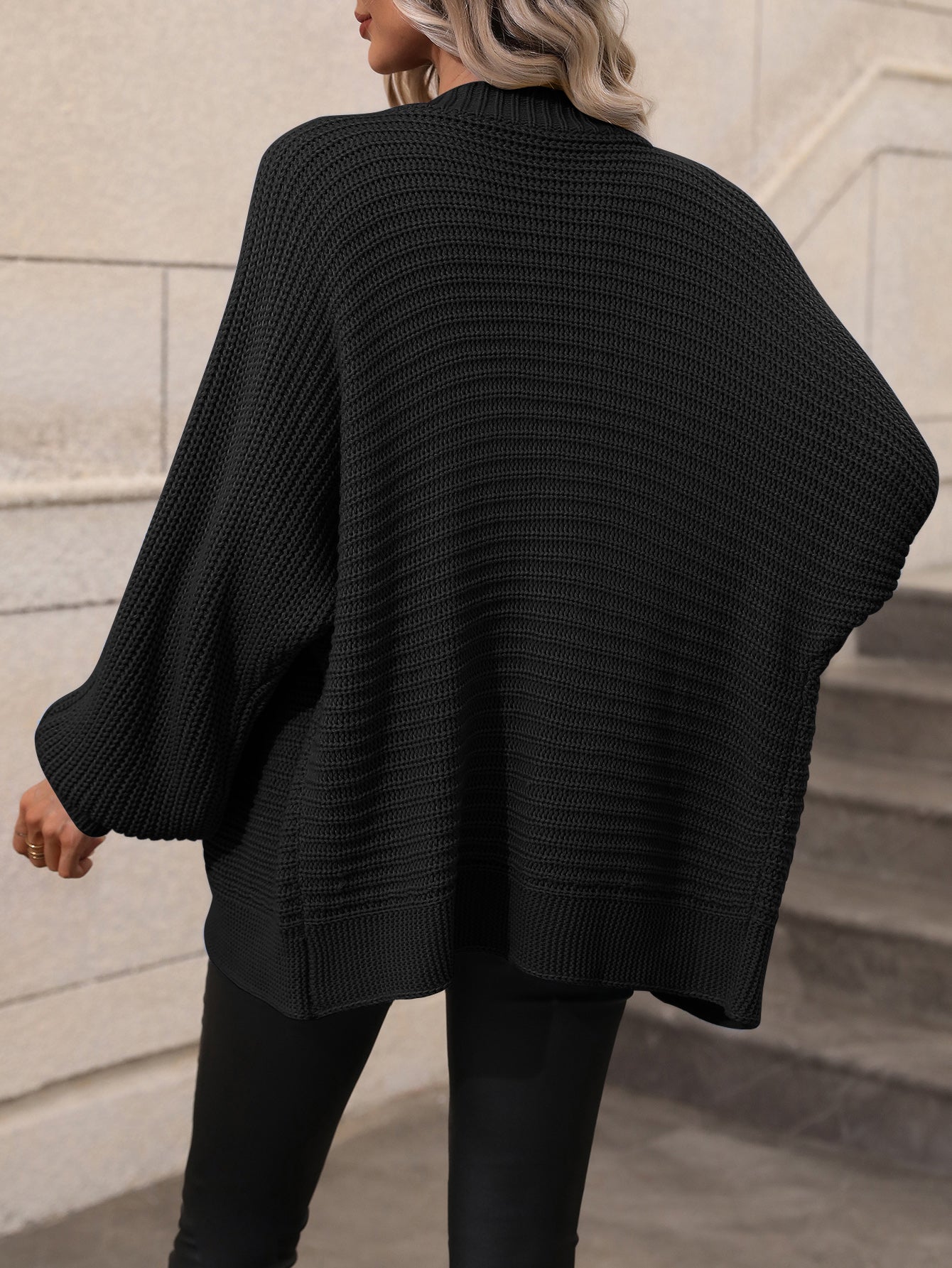 Autumn Winter Knitting Single Breasted Color Knitted Cardigan Loose Sweater