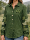 Comstylish St. Patrick's Day Shamrock Art Casual Shirt