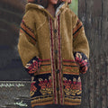 Women's Vintage Icelandic Floral Pattern Sweater elevenforest