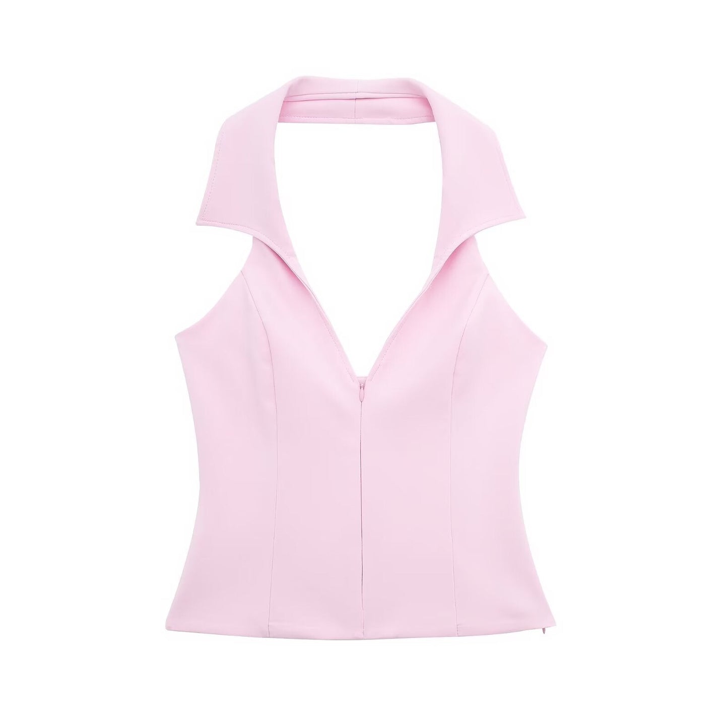 Spring Shirt Hanging Collar Top – Stylish Blouse for Spring