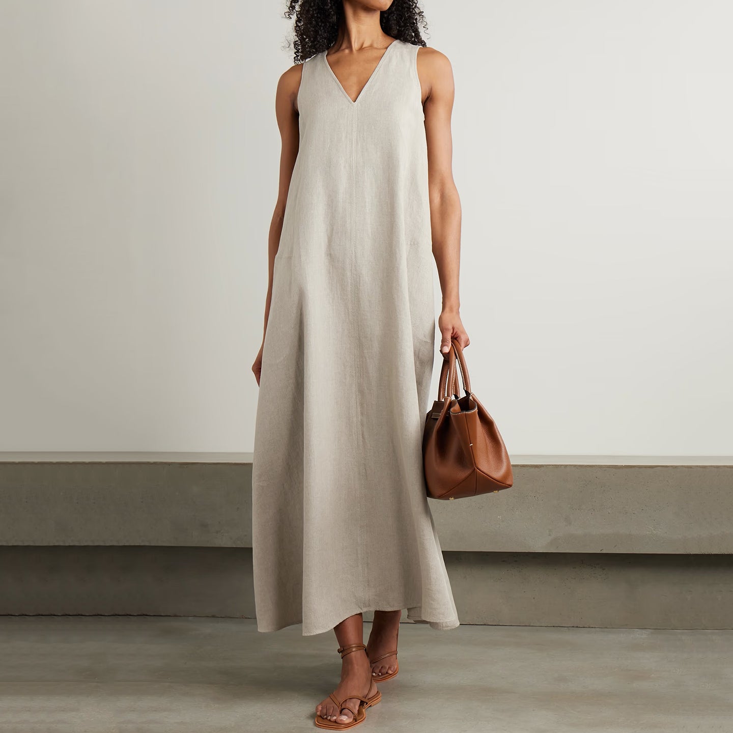 Women's Simple Solid Color Sleeveless Dress elevenforest